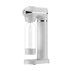 TOO SODA-M-100-W fehér szódagép nyomásmérővel, 1 literes palackkal, patron nélkül