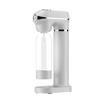 TOO SODA-M-100-W fehér szódagép nyomásmérővel, 1 literes palackkal, patron nélkül