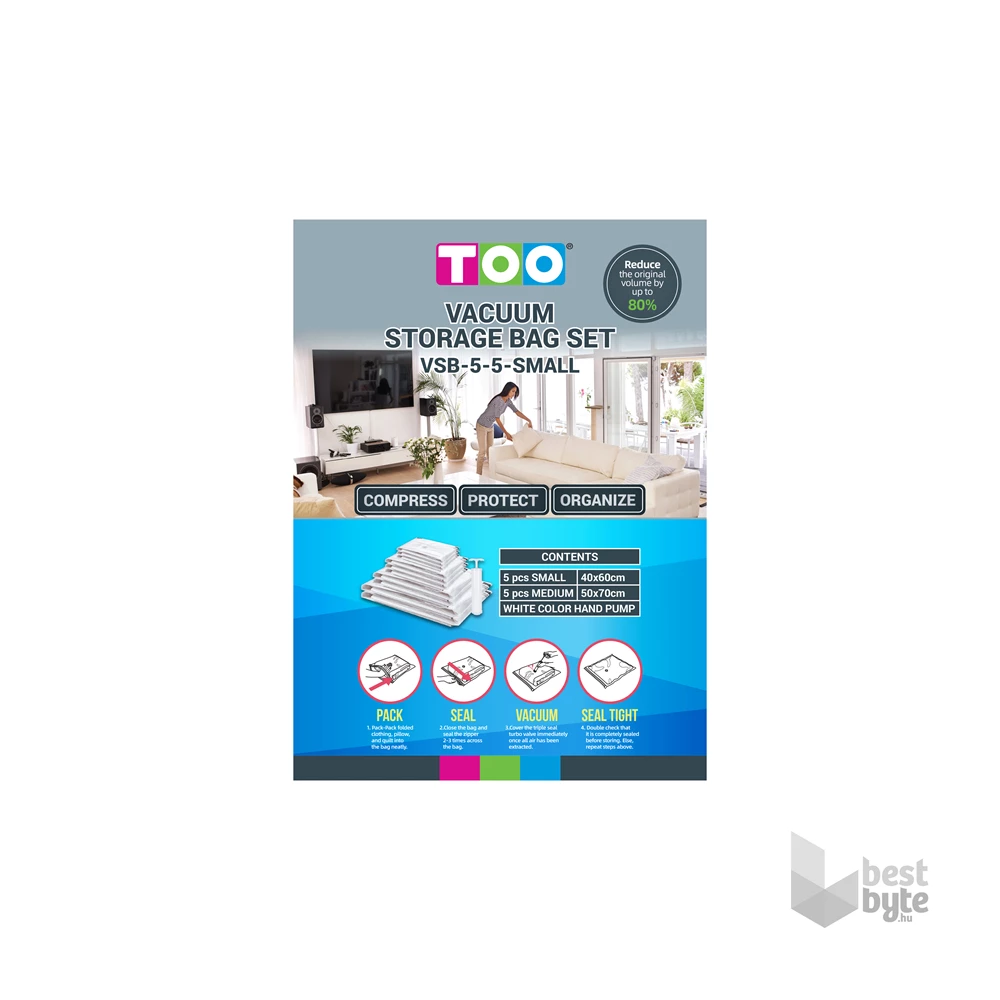 TOO VSB-5-5-SMALL vákuum tárolózsák szett