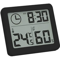 TOO WS-301-B hőmérséklet és páratartalom kijelzéssel fekete időjárás állomás
