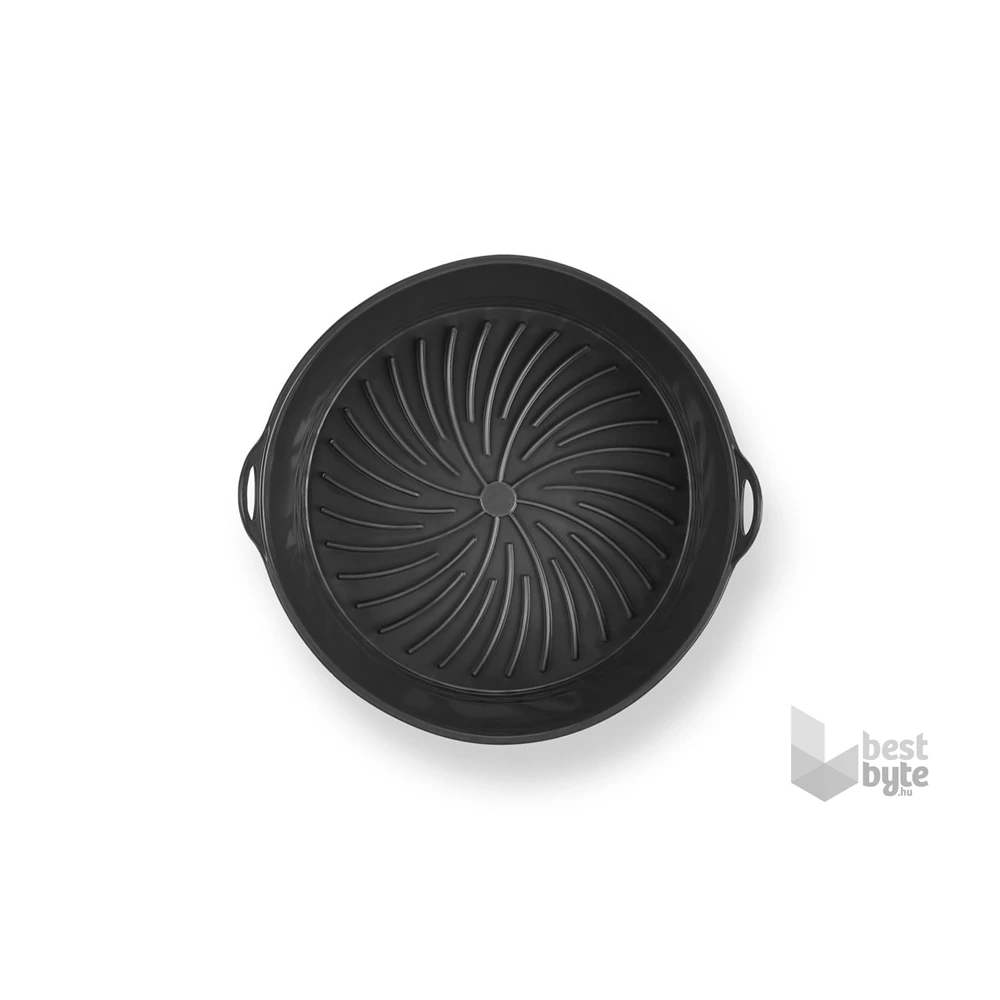 TOO összecsukható kerek szilikon forma forrólevegős sütőhöz (air fryer) 21cm átmérő, szürke, fekete vagy piros SL-3252