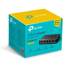 TP-Link LS1005G 5port 10/100/1000Mbps LAN nem menedzselhető asztali Switch