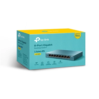 TP-Link LS108G 8port 10/100/1000Mbps LAN nem menedzselhető asztali Switch