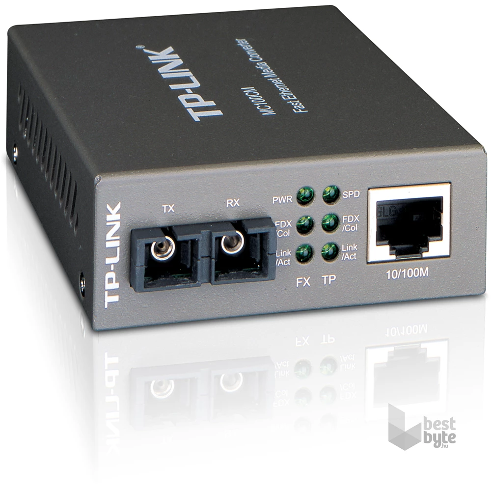 TP-Link MC100CM 100Mbps optikai (UTP-SC) média konverter