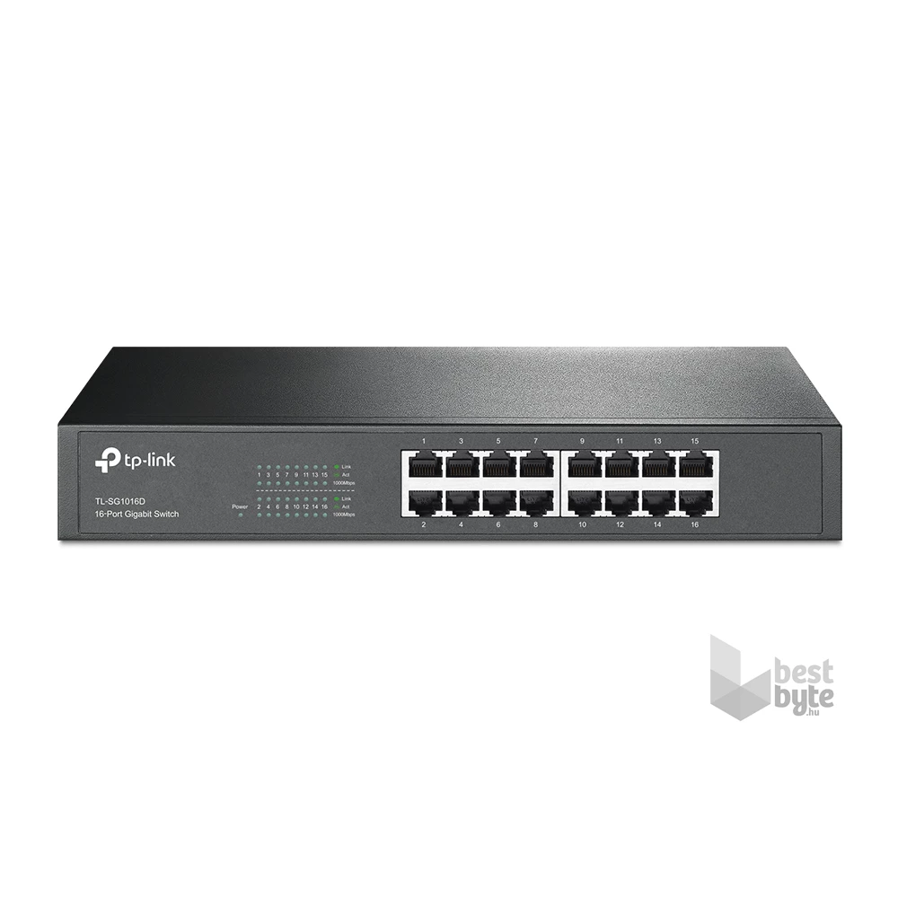 TP-Link TL-SG1016D 16port 10/100/1000Mbps LAN nem menedzselhető asztali Switch