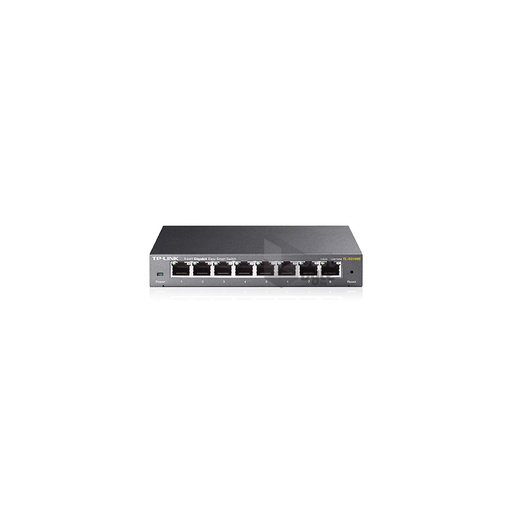 TP-Link TL-SG108E 8port 10/100/1000Mbps LAN menedzselhető asztali Switch