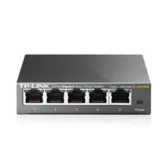 TP-Link TL-SG105E 5port 10/100/1000Mbps LAN menedzselhető asztali Switch