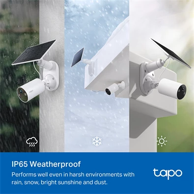 TP-Link Tapo C410 KIT 2K 3MP IP65 kültéri Napelemes biztonsági Wi-Fi kamera szett