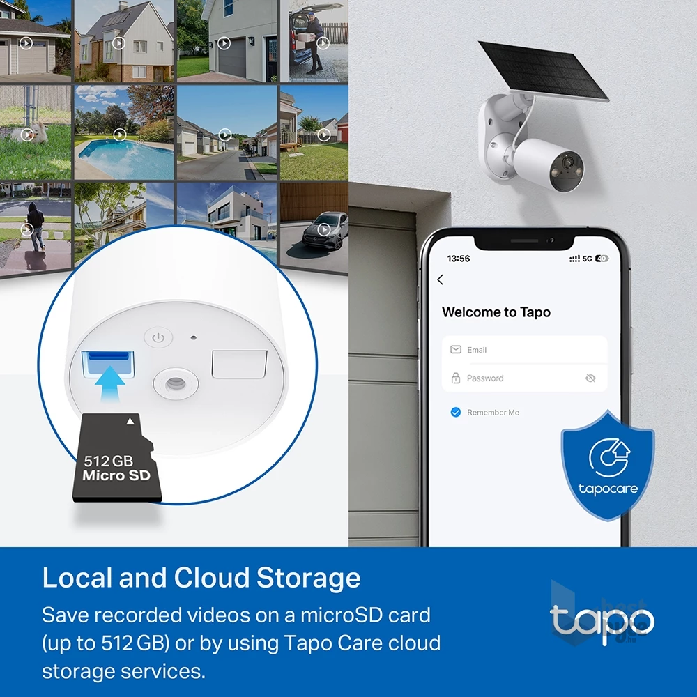 TP-Link Tapo C410 KIT 2K 3MP IP65 kültéri Napelemes biztonsági Wi-Fi kamera szett
