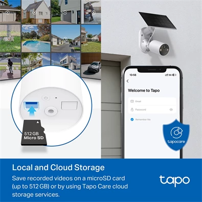 TP-Link Tapo C410 KIT 2K 3MP IP65 kültéri Napelemes biztonsági Wi-Fi kamera szett