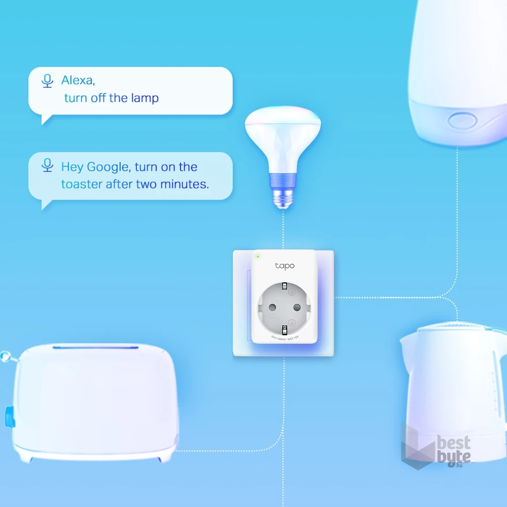 TP-Link Tapo P110 Távolról vezérelhető 2,4GHz Wi-Fi-s Smart Plug Dugalj (1db-os)