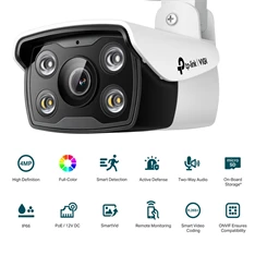 TP-Link VIGI C340 /4MP/6mm/kültéri/H265/IR30m/SD/Smart Detection/kétirányú hang/Full-Color IP csőkamera