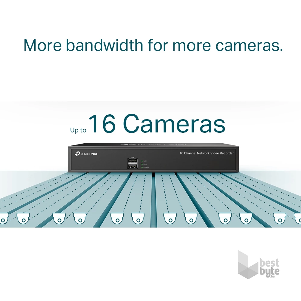 TP-Link VIGI NVR1016H 16 csatornás hálózati videó rögzítő