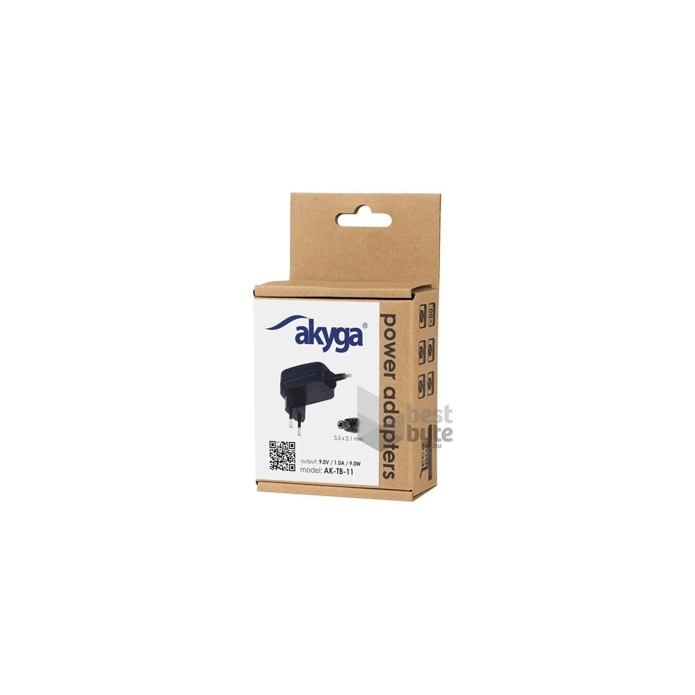 Akyga AK-TB-11 9V / 1A 9W 5.5x2.1 mm tápegység