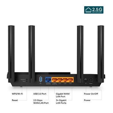 TP-Link Archer AX55 Pro AX3000 fekete multi-Gigabit Wi-Fi 6 router