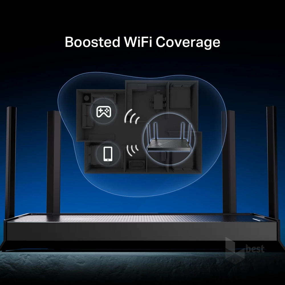 TP-Link Archer BE230 BE3600 fekete kétsávos Wi-Fi 7 router - R