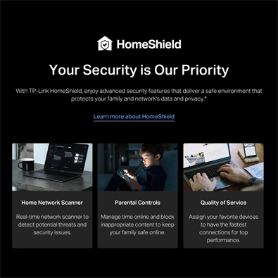 TP-Link Archer BE230 BE3600 fekete kétsávos Wi-Fi 7 router - R