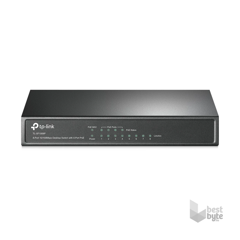 TP-Link TL-SF1008P 8port 10/100Mbps LAN 4xPOE nem menedzselhető asztali Switch