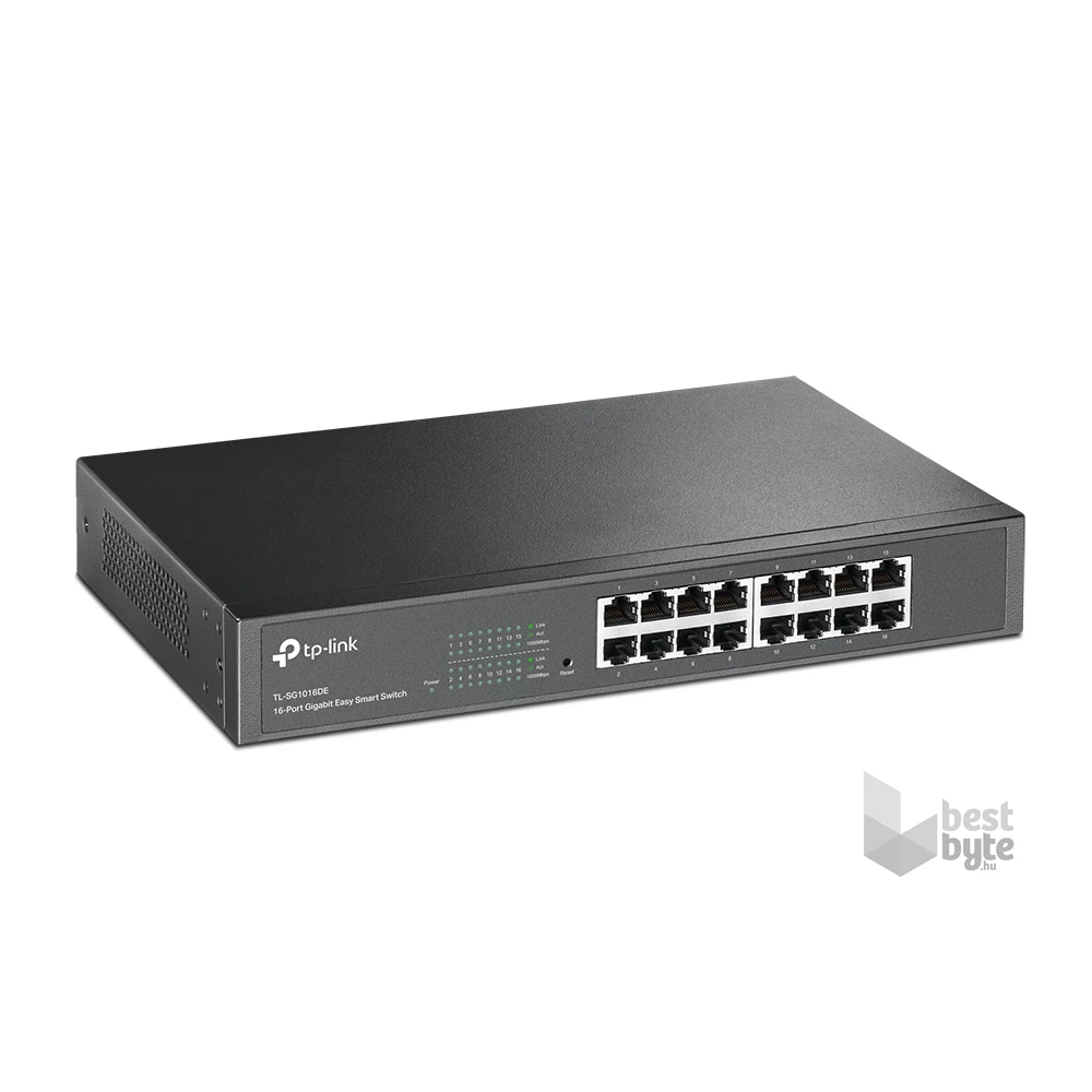 TP-Link TL-SG1016DE 16port 10/100/1000Mbps LAN SMART menedzselhető asztali Switch