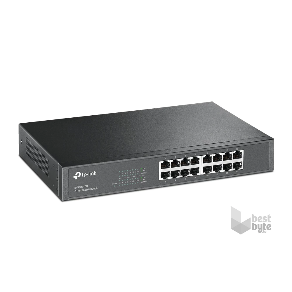 TP-Link TL-SG1016D 16port 10/100/1000Mbps LAN nem menedzselhető asztali Switch