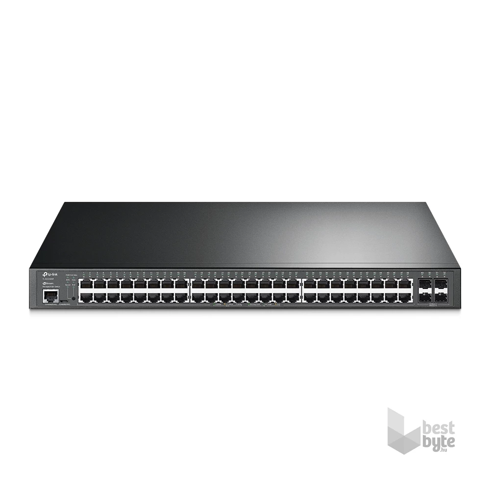 TP-Link TL-SG3452XP JetStream 48xGbE LAN 4x10GbE SFP+ port L2+ menedzselhető PoE+ switch