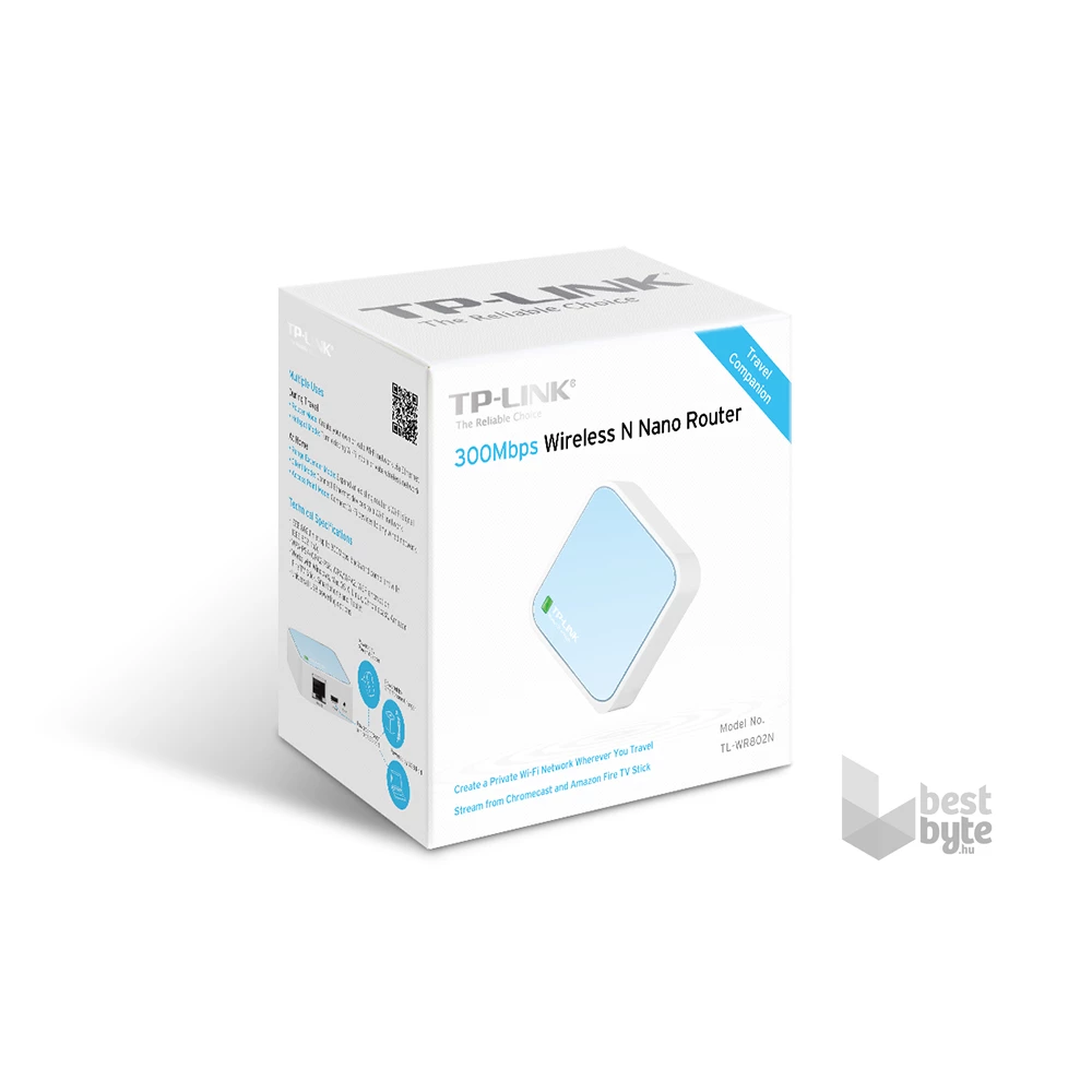 TP-Link TL-WR802N Vezeték nélküli 300Mbps Nano Router