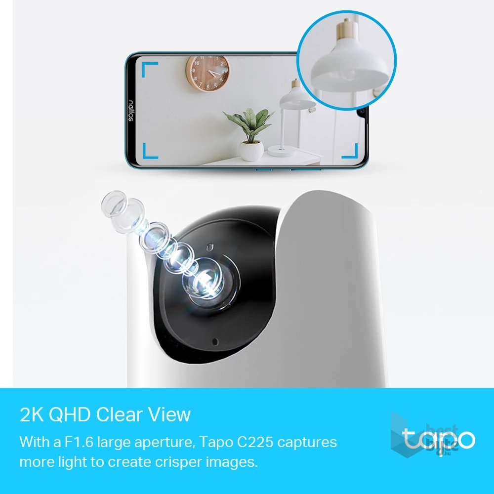 TP-Link Tapo C225 otthoni fehér AI biztonsági Wi-Fi kamera