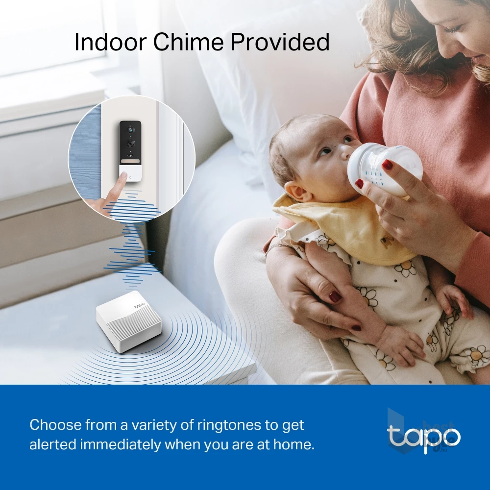 TP-Link Tapo D230S1 akkumulátorral működő kamerás ajtócsengő hubbal -R