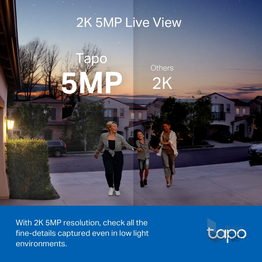 TP-Link Tapo D230S1 akkumulátorral működő kamerás ajtócsengő hubbal -R