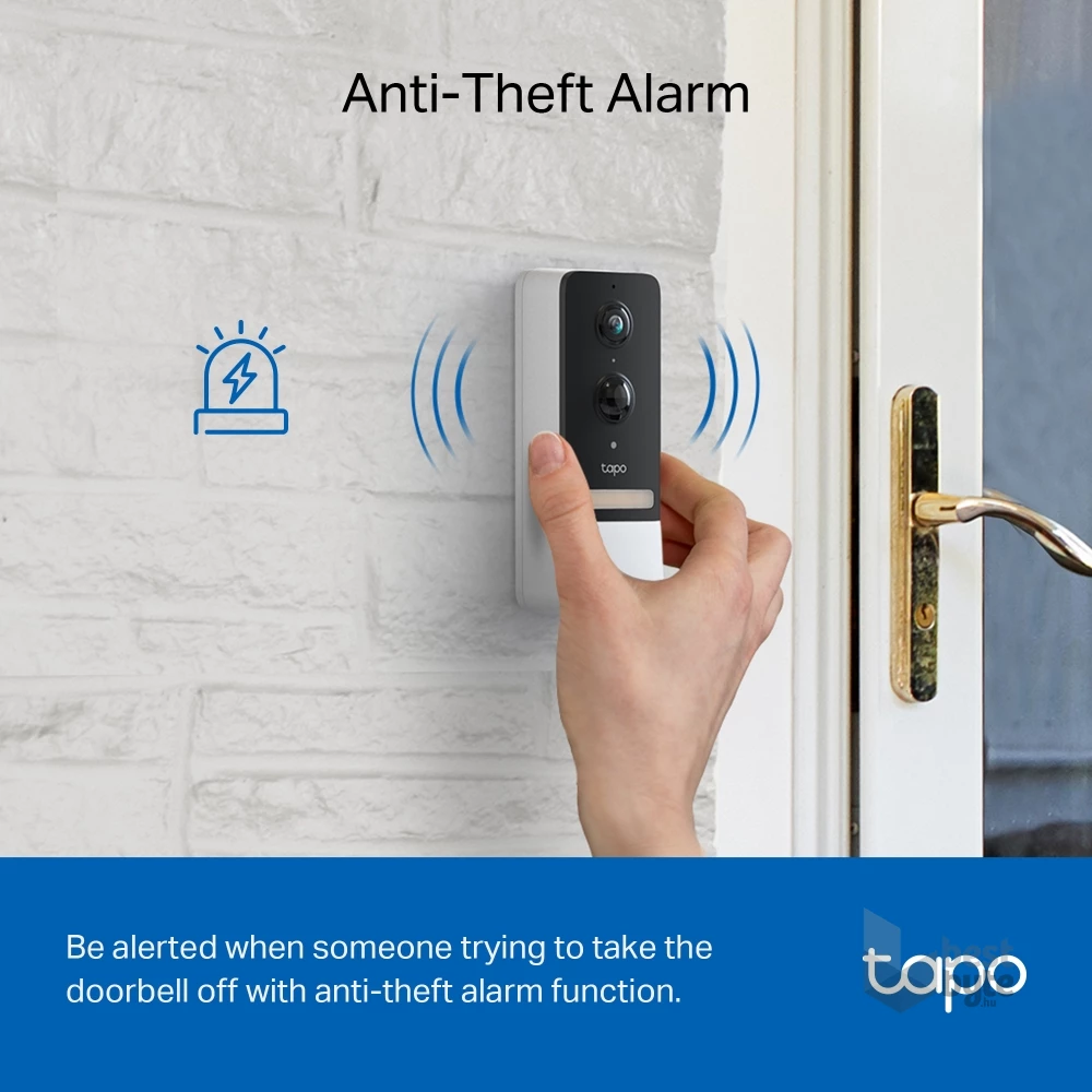 TP-Link Tapo D230S1 akkumulátorral működő kamerás ajtócsengő hubbal -R