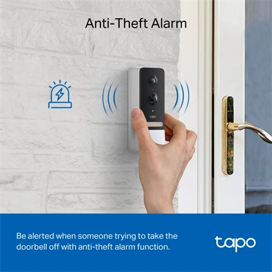 TP-Link Tapo D230S1 akkumulátorral működő kamerás ajtócsengő hubbal -R