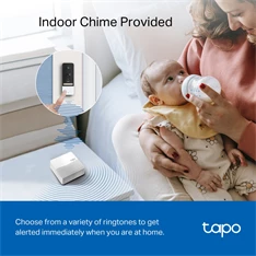 TP-Link Tapo D230S1 akkumulátorral működő kamerás ajtócsengő hubbal -R