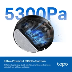 TP-Link Tapo RV20 Max MagSlim LiDAR fekete robotporszívó és felmosó - R