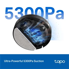 TP-Link Tapo RV30 Max Plus fekete robotporszívó és felmosó automata töltő, üritő dokkolóval - R