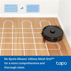 TP-Link Tapo RV30 Max Plus fekete robotporszívó és felmosó automata töltő, üritő dokkolóval - R