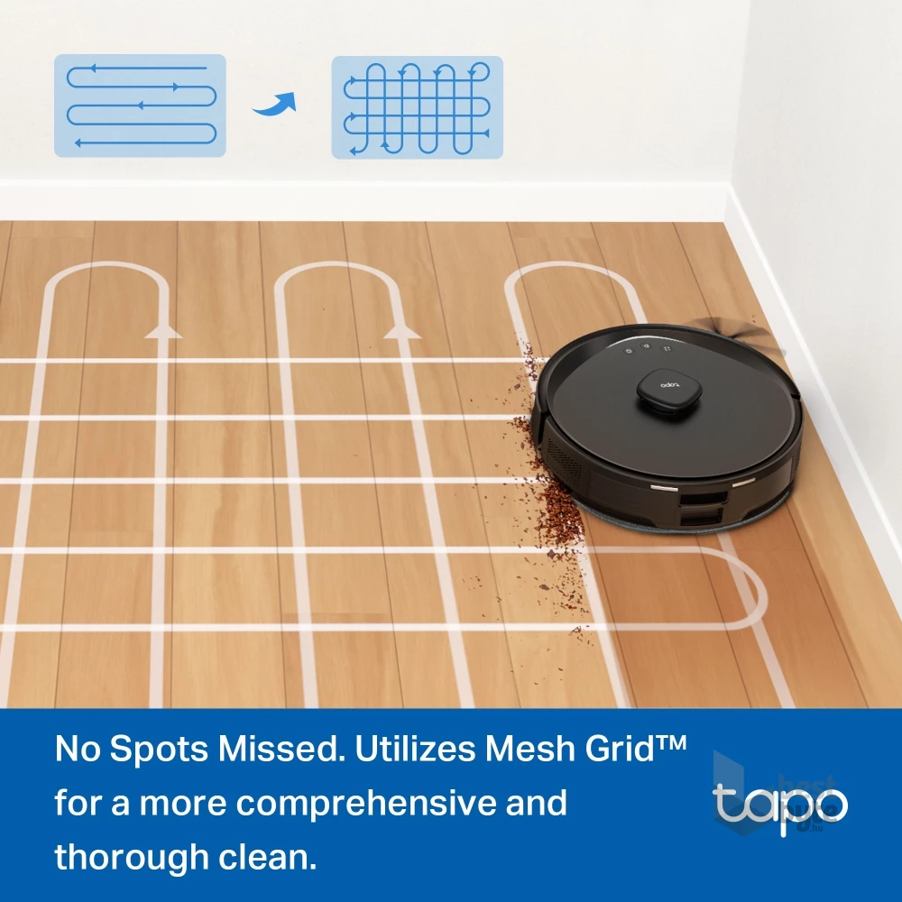 TP-Link Tapo RV30 Max Plus fekete robotporszívó és felmosó automata töltő, üritő dokkolóval - R