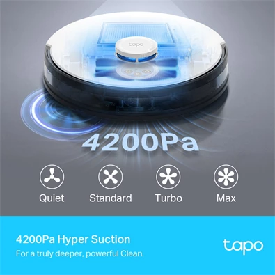 TP-Link Tapo RV30 Plus LiDAR navigációs robotporszívó és felmosó intelligens automatikus ürítő dokkolóval