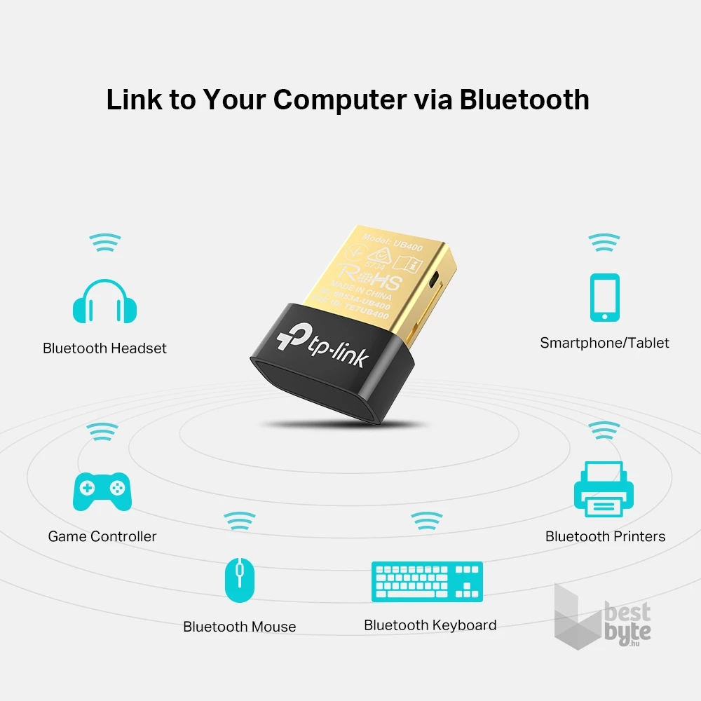 TP-Link UB400 Bluetooth 4.0 fekete Nano USB adapter