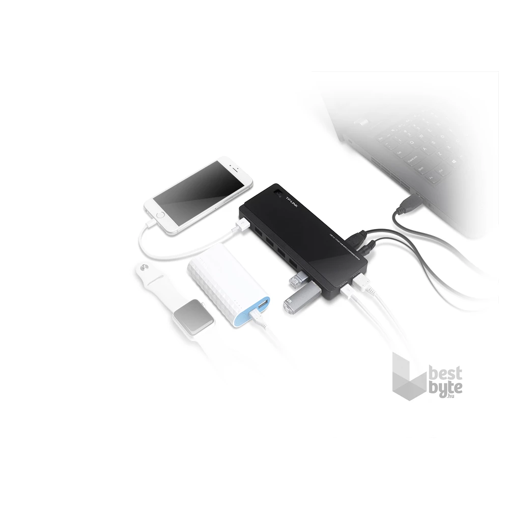 TP-Link UH720 7portos fekete USB3.0 HUB