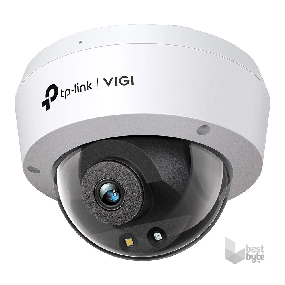 TP-Link VIGI C240(4mm) /Kültéri/4MP/4mm/IR/LED30m/FullColor/IK10/Smart/ Duál megvilágítású IP dóm kamera