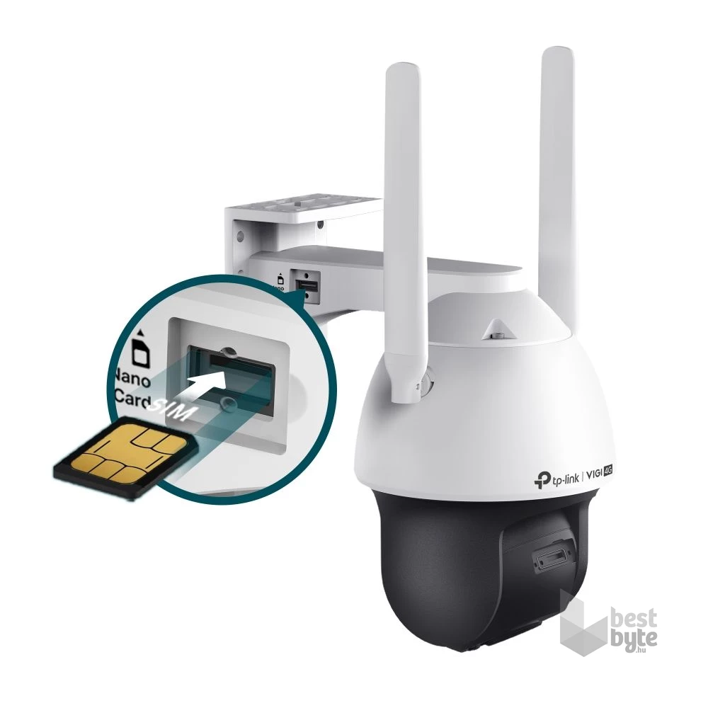 TP-Link VIGI C540-4G(4mm) /Kültéri/4MP/4mm/IR/LED30m/FullColor/Smart/Auto Tracking/kétirányú hang/ 4G IP PT kamera