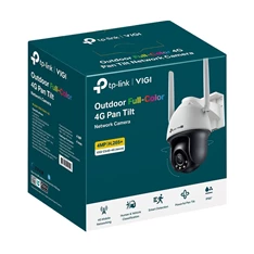 TP-Link VIGI C540-4G(4mm) /Kültéri/4MP/4mm/IR/LED30m/FullColor/Smart/Auto Tracking/kétirányú hang/ 4G IP PT kamera