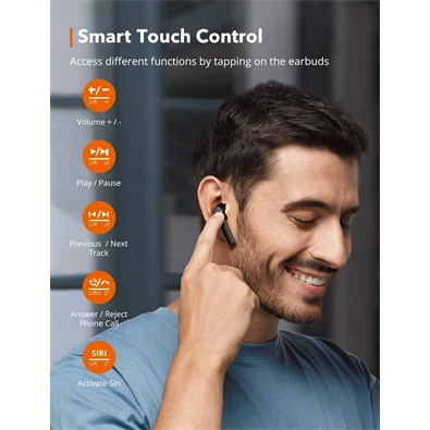 TaoTronics SoundLiberty 92 True Wireless Bluetooth fekete fülhallgató