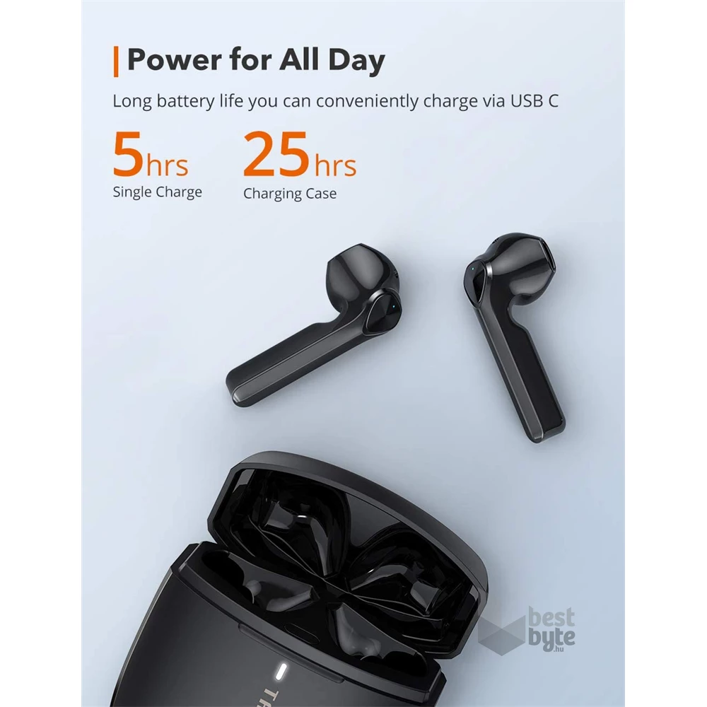 TaoTronics SoundLiberty 92 True Wireless Bluetooth fekete fülhallgató