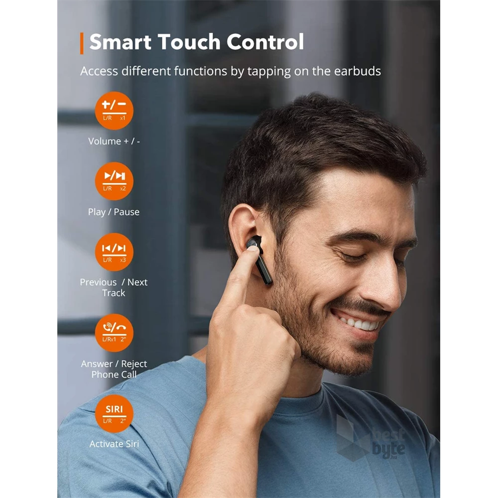 TaoTronics SoundLiberty 92 True Wireless Bluetooth fekete fülhallgató