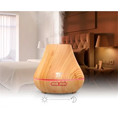 Taotronics TT-AD004 világosbarna fa mintázatú ultrahangos illóolaj párásító LED fénnyel