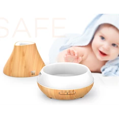 Taotronics TT-AD004 világosbarna fa mintázatú ultrahangos illóolaj párásító LED fénnyel