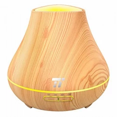 Taotronics TT-AD004 világosbarna fa mintázatú ultrahangos illóolaj párásító LED fénnyel