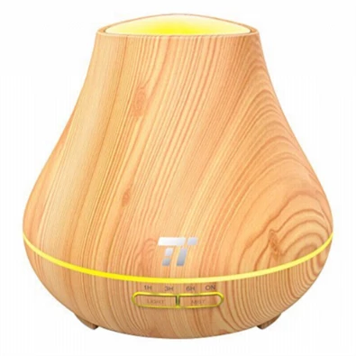 Taotronics TT-AD004 világosbarna fa mintázatú ultrahangos illóolaj párásító LED fénnyel