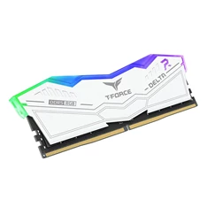 Teamgroup 32GB 6400MHz DDR-5 T-Force Delta (Kit! 2db 16GB) (FF4D532G6400HC40BDC01) fehér memória